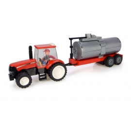 CASE IH Tractor with Tanker Trailer Building Block Kit