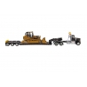 International® HX520 Tandem Tractor with XL120 HDG Trailer (Black) carrying Cat® 963K Track Loader