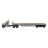 International® HX520 Tandem Tractor with 53' Flatbed Trailer (Grey)